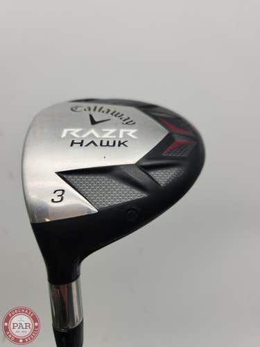 LEFTY 2011 CALLAWAY RAZR HAWK 3 WOOD STIFF CALLAWAY 50G GOOD