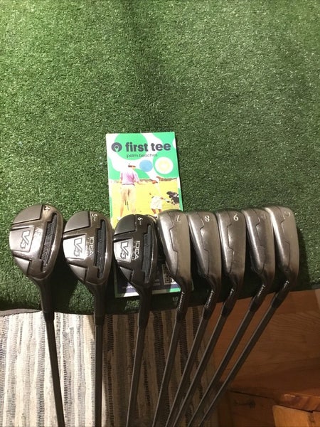 Adams Idea Tech V4 Hybrid Irons Set (4H-5H-6H-7-PW-GW) Seniors Lite 55g Graphite