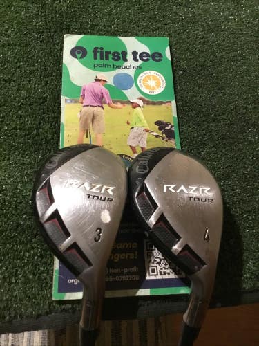 Callaway Razr X Tour Hybrids Set (3H & 4H) Stiff H75g Graphite Shafts