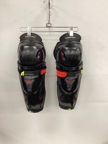 Used Bauer 3X Intermediate Shin Guards Black 13" 11851-S000043816