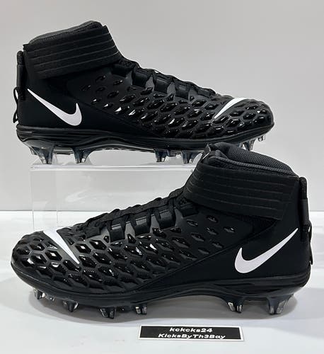 Size 14 Nike Force Savage Pro 2 Football Cleats Black AH4000-002