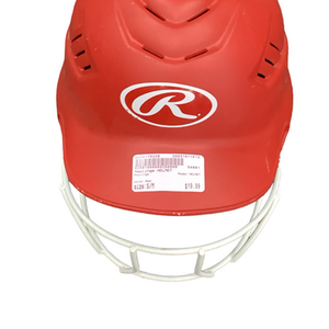 Used Rawlings HELMET Batting Helmet w/Mask Red S/M 11613-S000178228