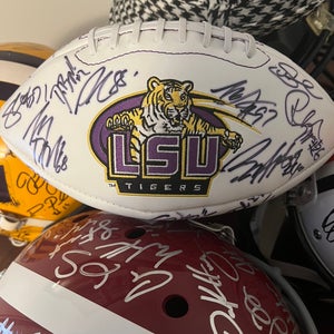 2012 LSU Tigers Team Signed Football Odell Beckham Jr Jarvis Landry Tyrann Mathieu +25 Autos