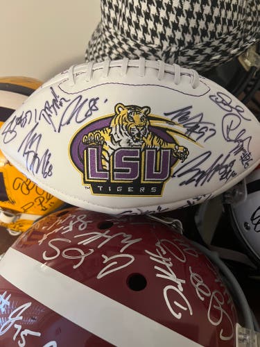 2012 LSU Tigers Team Signed Football Odell Beckham Jr Jarvis Landry Tyrann Mathieu +25 Autos