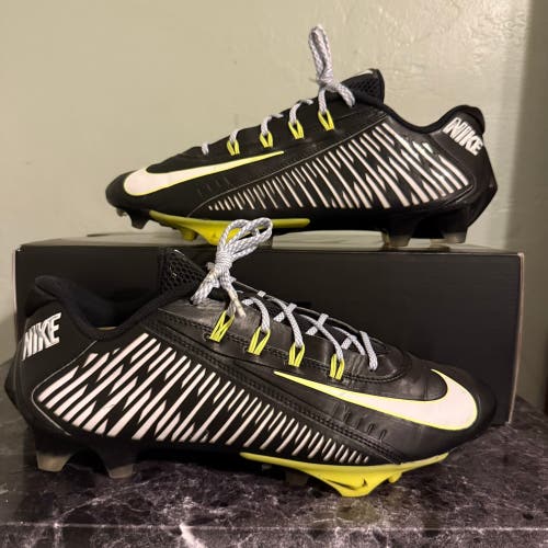 Men's 9.5 Nike Vapor Edge 360 VC Low Top Turf Cleats Black White