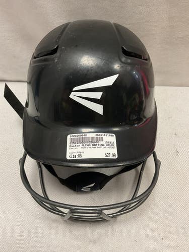 Used Easton ALPHA BATTING HELMET Batting Helmet w/Mask Black One Size 11490-S000269640