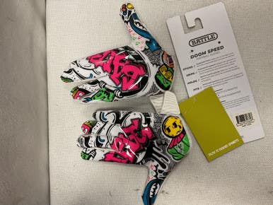 Used Battle Sports DOOM SPEED FB Gloves White MD 11490-S000269613