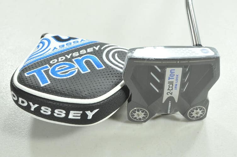 Odyssey Ten 2-Ball Arm Lock 42" Putter RH Steel with Head Cover NEW!  # 213079