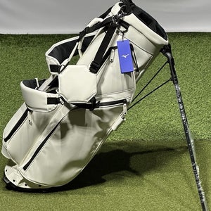 NEW Mizuno Golf Pro Stand Carry Bag 5-Way Divider w/ Rain Cover Color: White
