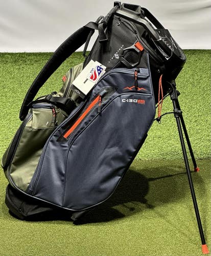 Sun Mountain C130 VLO Hybrid Stand Golf Bag 15-Way Divider Black/Olive/Inferno