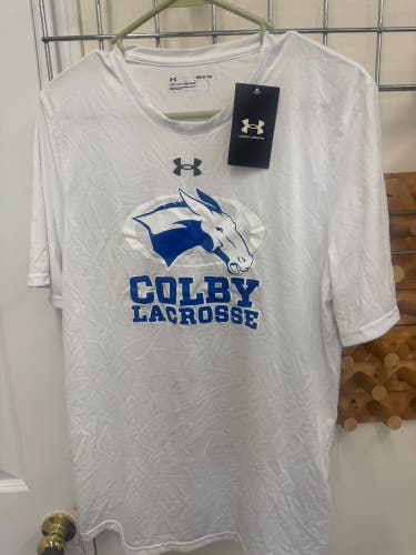 White Small Men's Under Armour Colby lacrosse Shirt (New)