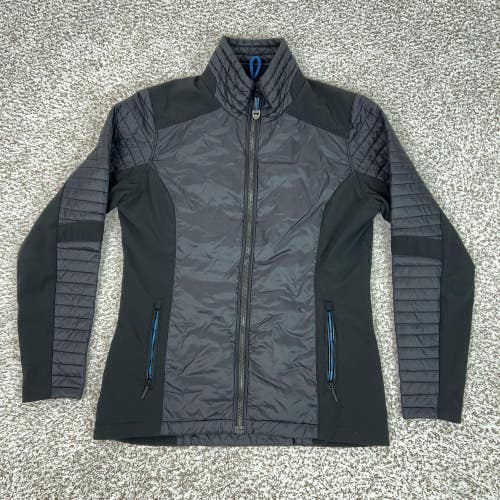 Kuhl Jacket Womens Small Gray Quilted Softshell Zip Insulated Outdoor Firefly