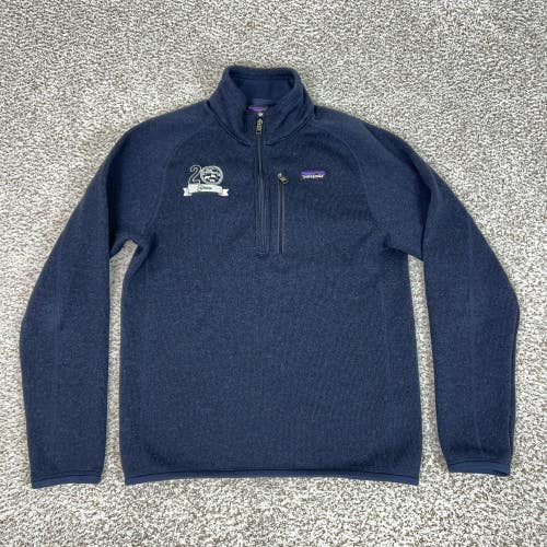 Patagonia Better Sweater Pullover Mens Small Blue 1/4 Zip Fleece Outdoor Logo