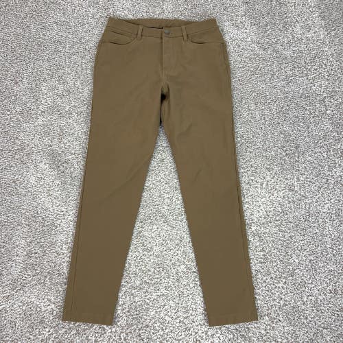 Lululemon Pants Mens 30x32 Brown 5 Pocket ABC Slim Chino Stretch Casual Golf