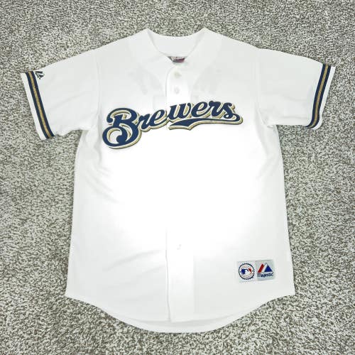 Milwaukee Brewers Jersey Mens Medium White MLB Baseball Majestic JJ Hardy 7