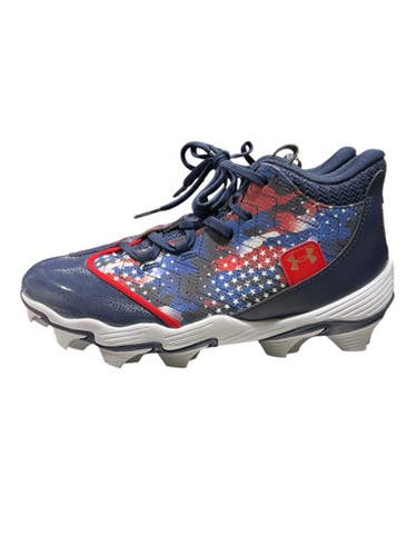 Used Under Armour FREEDOM BB/SB Cleats White/Red/Navy Junior 06 11847-S000033171
