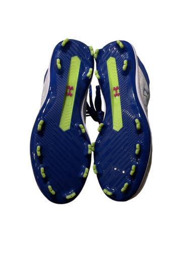 Used Under Armour BH OUT OF HERE BB/SB Cleats Royal Blue And White Junior 05.5 11847-S000033173