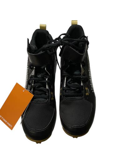 Used Under Armour BH HARPER BB/SB Cleats White And Black Junior 06 11847-S000033172