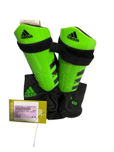 Used Adidas Soccer Shin Guards Youth Green MD 11847-S000033183