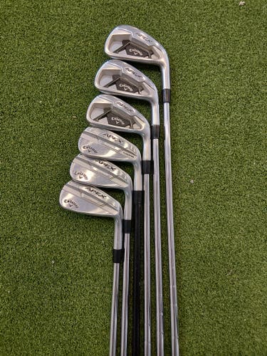 2021 Callaway Apex pro 21 Right Handed Iron Set Stiff Flex 6 Pieces Graphite/Steel Shaft (Used)