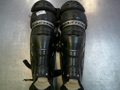 Used Easton GAME TIME Catchers Leg Guards Black Adult 11339-S000199331