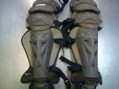 Used Mizuno SAMURI Catchers Leg Guards Navy Blue Adult 11339-S000199048