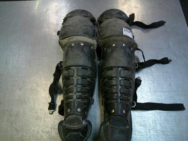 Used Rawlings 76DC Catchers Leg Guards Black Junior 11339-S000199448