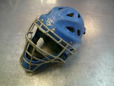 Used Louisville Slugger HELMET Catchers Helmet w/Mask Carolina Blue SM 11339-S000199450