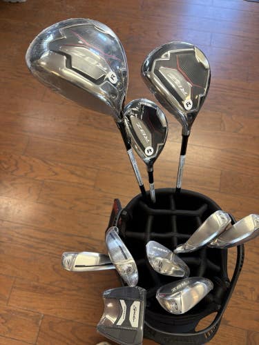 New LH Taylor Made RBZ 11 Piece Set 6-Sw 4Hybrid, Driver , 3W Spider Putter, Bag