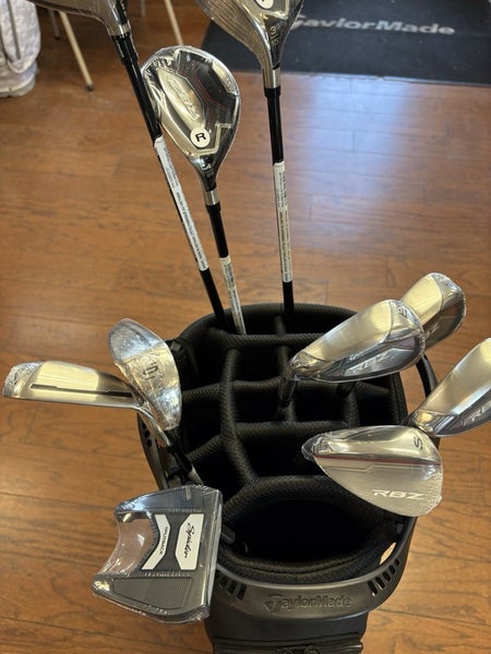New LH Taylor Made RBZ 11 Piece Set 6-Sw 4Hybrid, Driver , 3W