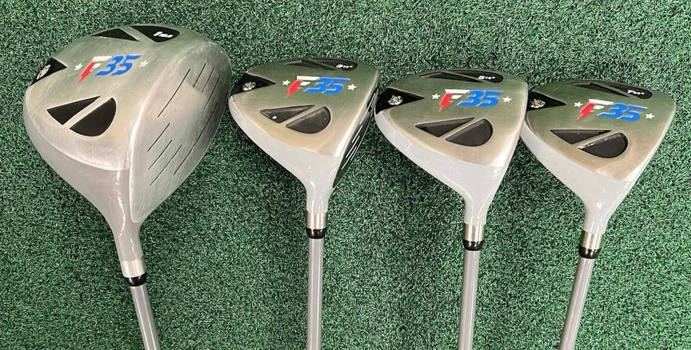 Patriot Golf F35 Wood Set Driver-3-5-7 Woods MRH Regular Flex Graphite Shafts