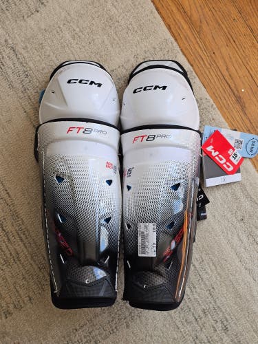 Senior CCM Jetspeed FT8 Pro 15" Shin Pads (New)