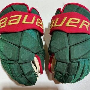 Bauer X Pro Stock Hockey Gloves 14” Green WILD BOLDY (Used) 1260