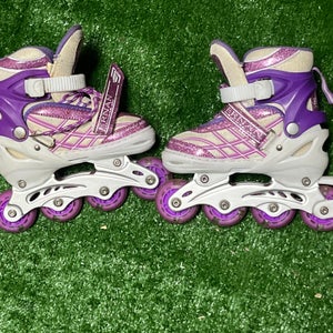Girls Adjustable Ernan Inline Skates Size 31-34 (Kids 13-2) ABEC-7 Rollerblades