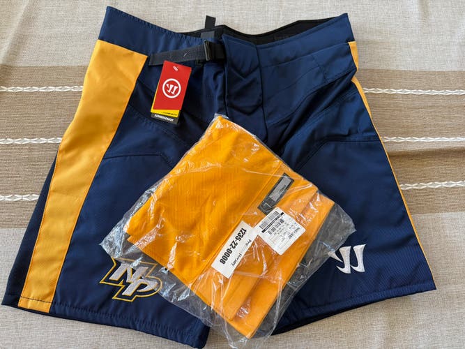Nashville Predators Blue Large Warrior Dynasty Pant Shell and Socks Set Pro Stock (New)
