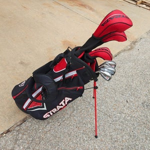 Callaway Strata 10 Piece Regular Flex Complete Golf Set Stand Bag Left Handed LH