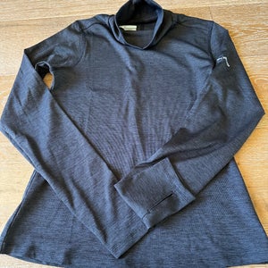 Columbia Sweater Womens M Black Waffle Knit Turtleneck Pullover Top