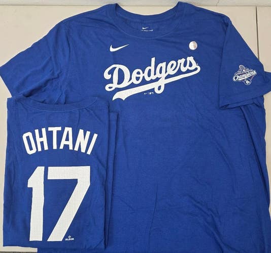 Mens Los Angeles Dodgers SHOHEI OHTANI World Series Champions Shirt PLUS SIZE