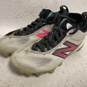 Used New Balance FREEZE V5 LE LAX Cleats Mens White And Pink Senior 5.5 11855-S000200129