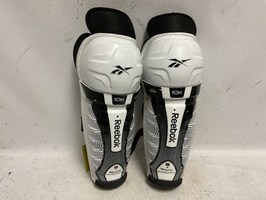 Used Reebok 10K Senior Shin Guards White And Black 14" 11855-S000200035