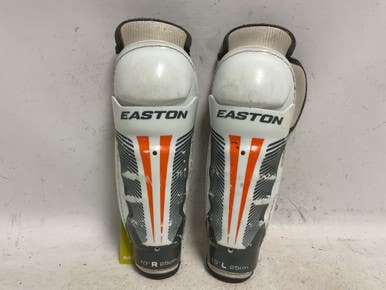 Used Easton Junior Shin Guards White And Orange 10" 11855-S000200001