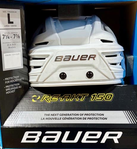 BAUER RE-AKT 150 HELMET WHT LARGE (New)