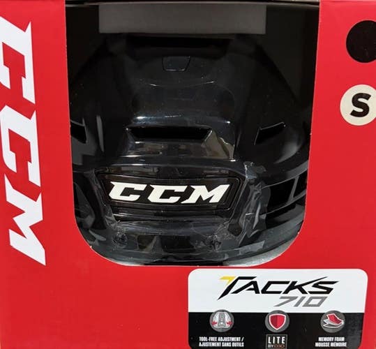 CCM TACKS 710 HELMET BLK SMALL (New)