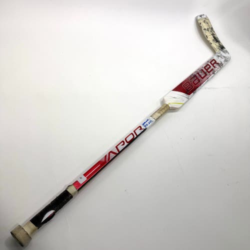Game Used Red Bauer Vapor Hyperlite Goalie Stick | P31 Curve 26" Paddle | Stauber | BH188