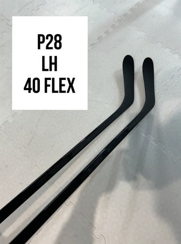 Junior(2x)Left P28 40 Flex 55” ProBlackStock™ Unbranded Blackouts Pro Stock Nexus Hockey Sticks