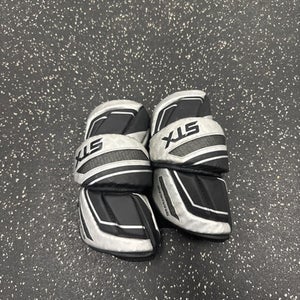 Used STX SHADOW Lacrosse Arm Pads/Guards Grey XL 11849-S000037474