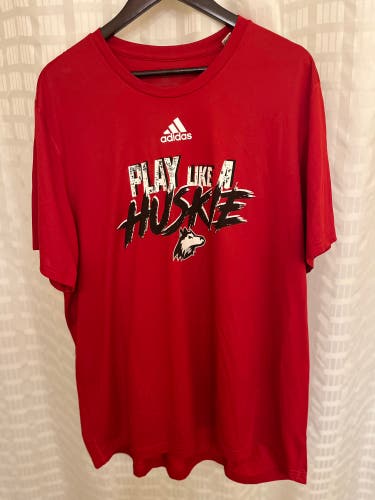 Adidas NIU Huskies Team Issued Men’s 2XL XXL Red Creator Tee Sports Football