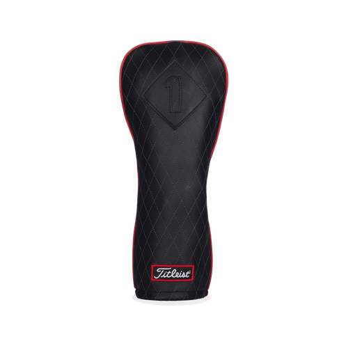 TITLEIST LEATHER DRIVER HEADCOVER JET BLACK
