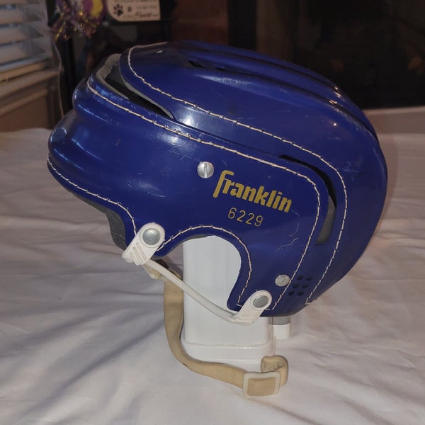 Vintage Derek Sanderson Franklin 6229 Hockey Helmet Blue Large Mint Condition