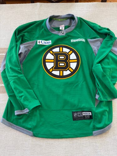 Boston Bruins Green  Size 58 Men's Reebok Pro Stock Practice Jersey (Used)